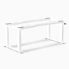 Quad sit stand desk frame in white