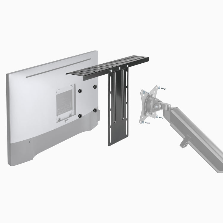 Screen caddy shelf installation medium size